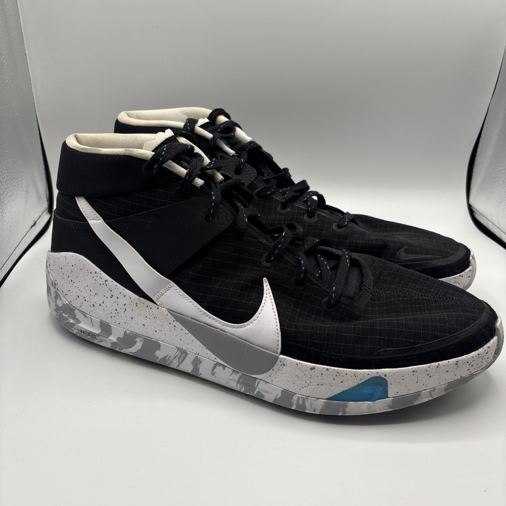Nike KD 13 Black White Wolf Gray Sneakers (CI9948-001) Men's‎ Size 16